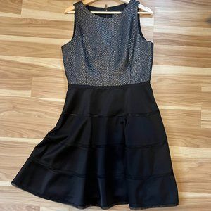 VINCE CAMUTO fit and flare little black dress, like new!